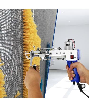 TEKCHIC Rug Tufting Gun  Electric Carpet Cut and Loop Pile 2 in 1 Machine Tufted Rug Making Gun Weaving Flocking Machine 100-240V 9-21mm -Blue - Buy Online on GoSupps.com