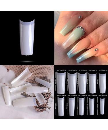 YAWALL French Nail Tips 500 PCS White Half Cover False Nails - DIY Finger Extension - Buy Online on GoSupps.com