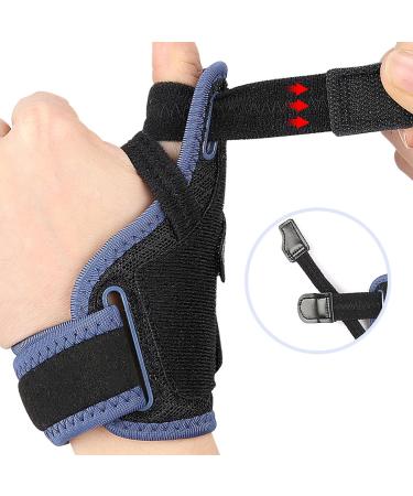 Buy Thumb Wrist Brace & Finger Wraps - Comfortable Ambidextrous Design Reduces Swelling Aluminum Support - Blue - Buy Online on GoSupps.com