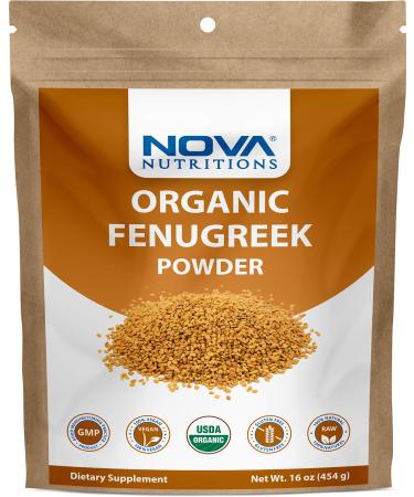 2 Pack Organic Fenugreek Powder 16oz - Methi Seeds Ground - 454gm Trigonella Foenum Graecum - Buy Online on GoSupps.com