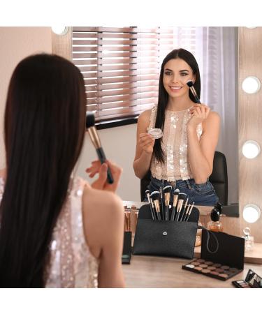 Brush Master 10-Piece Premium Synthetic Makeup Brush Set with Case - Kabuki Foundation, Powder, Concealers, Eyeshadow, Blush - Travel Brush Pouch Included - Black - Buy Online on GoSupps.com