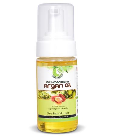 100% Pure Argan Oil for Hair & Skin USDA Organic Moroccan Argan Beauty Oil Hydrating Moisturizing Nourishing & Conditioning Anti-Aging Cosmetic Oil - 100ml