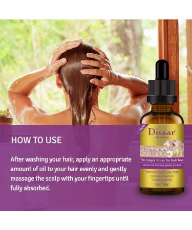 DISAAR BEAUTY Natural Hair Growth Serum - Ginger Essential Oil Treatment for Strong, Thick Hair - Anti Hair Loss & Baldness Solution - Buy Online on GoSupps.com