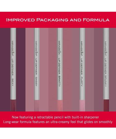 Mirabella Lip Definer Pencil Spunky - Retractable Lip Liner with Sharpener - Long-Lasting & Vitamin-Infused Formula - Gluten & Cruelty-Free - Buy Online on GoSupps.com