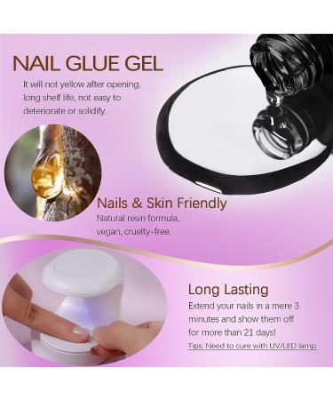Missix 6-in-1 Nail Glue Gel and Nail Prep Dehydrate Kit for Long-Lasting Acrylic and Press-On Nails - Buy Online on GoSupps.com