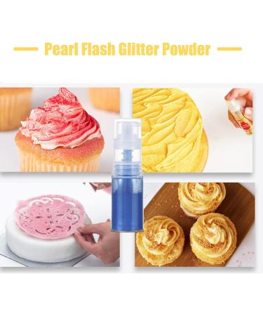 Edible Glitter Spray - Food Grade Sparkling Dust - Food Coloring Glitter - Edible Glitter For Decorating Cakes Cupcakes Cake Pops Blue - Buy Online on GoSupps.com