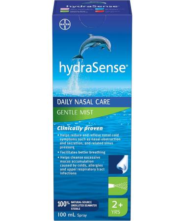 HydraSense Ultra-Gentle Mist Nasal Spray Baby Nasal Care & Gentle Mist Nasal Spray Daily Nasal Care 100% Natural Source Seawater Preservative-Free 100 mL - Buy Online on GoSupps.com