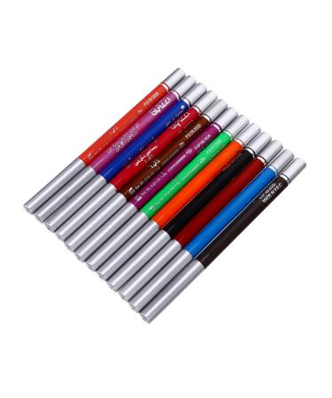 Angoily 12 Pcs 1 Set Shadow Set Eyeliner Pencil for Eyes Waterproof Eyeliners 1 count (Pack of 1) Colorful