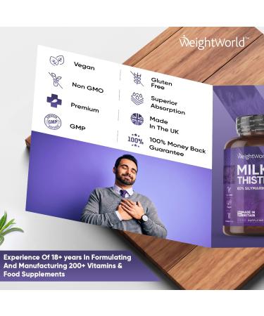D-Lite Milk Thistle Capsules - 180 Vegan Capsules - 3 Months Supply - High Strength (80% Silymarin) - Odour & Aftertaste Free - Made in UK - Buy Online on GoSupps.com
