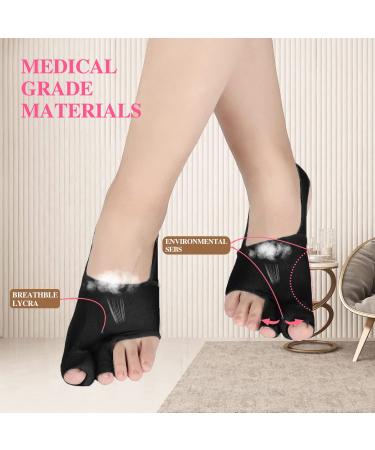 Orthopedic Bunion Corrector for Women & Men - Big Toe Straightener Pain Relief Splint with Soft Gel Pads - Day Night Support (Black) - Buy Online on GoSupps.com