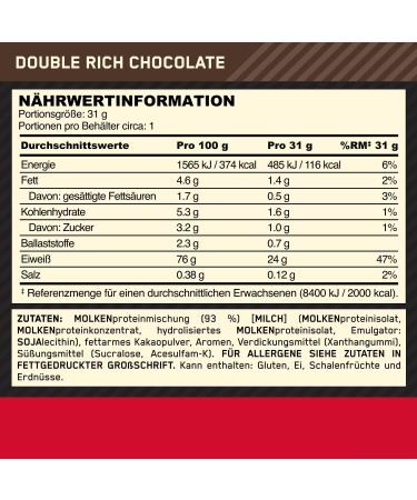 Buy Optimum Nutrition Gold Standard 100% Whey Protein Powder - Double Rich Chocolate 24 x 31g Sachets for Muscle Building & Recovery - International Shipping Available - Buy Online on GoSupps.com
