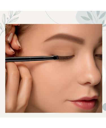 RMISODO 10 Pcs Angled Eyebrow and Eyeliner Brush Set - Professional Eye Makeup Applicators for Precision Lash Liner and Blending Eyeshadow - Buy Online on GoSupps.com
