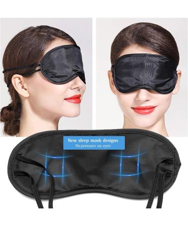 Maltose Sleep Eye Mask 50 Pcs with Earplugs | Black Polyester Blindfold for Men and Women | Adjustable Strap | Ideal for Travel, Party, Team Games - Buy Online on GoSupps.com