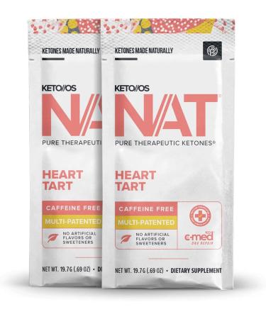 Keto//OS NAT Heart Tart Caffeine Free Exogenous Ketones BHB Salts - 20 Count Keto Supplement for Energy Boost - Men and Women - Buy Online on GoSupps.com