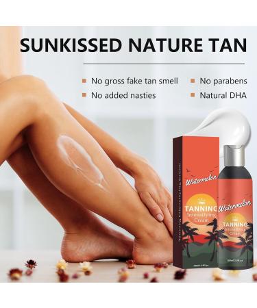 Natural Tanning Lotion - Self Tanner & Gradual Tan Cream for Men & Women | Peach Formula SPF0 - Buy Online on GoSupps.com