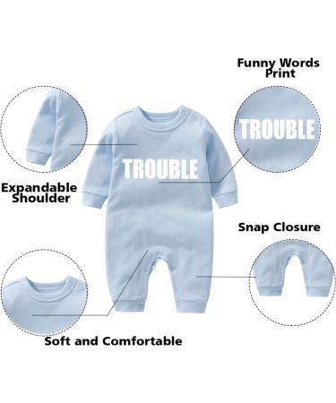 Culbutomind Baby Twins Bodysuits Double Trouble Romper Set with Hat | Multicolored Unisex Outfit | Newborn Baby Clothes | BT 6-9 Months - Buy Online on GoSupps.com