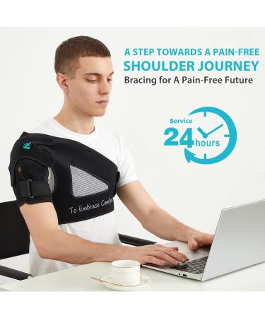KD Shoulder Support Brace - Torn Rotator Cuff Relief & Stability for Right Shoulder | X-Strap System for AC Joint Pain Tendonitis Arthritis - Optimal Brace for Men & Women (Large - Buy Online on GoSupps.com