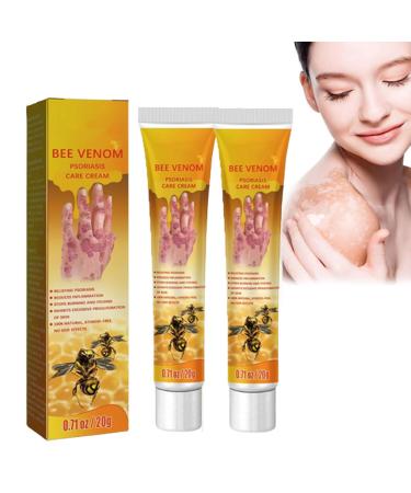 Bee Venom Psoriasis Treatment Cream New Zealand Bee Venom Professional Psoriasis Treatment Cream Bee Venom Therapy Psoriasis Soothing Cream Psoriasis Anti Itch Cream Relieve Itching Skin (2pcs)