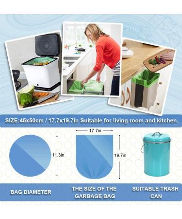 XUXRUS 10 Litres Compost Bags Small Garbage Bags Biodegradable 3 Gallon Trash Bags 100 Counts Green Bin Bags for Bathroom Bedroom Office 24 count (Pack of 5) - Buy Online on GoSupps.com