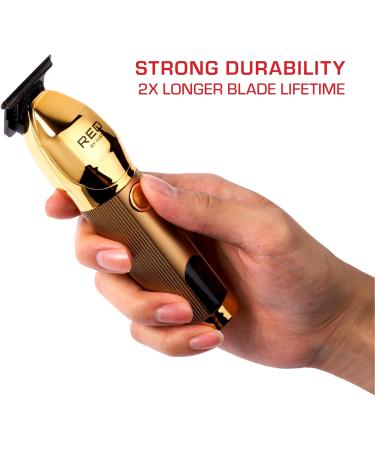Red by Kiss Cordless Hair & Beard Trimmer for Men Water-Proof Professional Rechargeable Hair Clipper LCD Display Precision Blade Trimmer - Buy Online on GoSupps.com