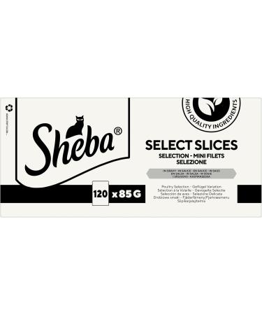 Sheba Selection Wet Cat Food - Poultry Variation 120x85g Multipack (10.2kg) - Premium Quality for International Shipping - Buy Online on GoSupps.com
