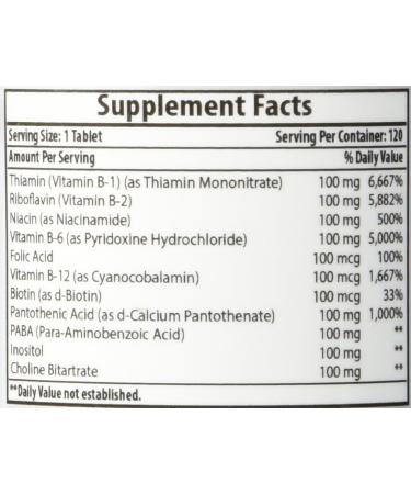 Best Naturals B-100 Complex for adults 120 Tablets 120 Count (Pack of 1) - Buy Online on GoSupps.com