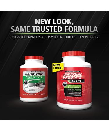 Urinozinc Plus 180 Caplets - Prostate Supplement with Beta Sitosterol & Saw Palmetto for Prostate Health Support and Reduced Frequent Urination - Buy Online on GoSupps.com