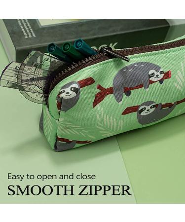 LParkin Coarse Linen Sloth Pencil Case | Versatile Makeup & Stationery Bag - Green - Buy Online on GoSupps.com