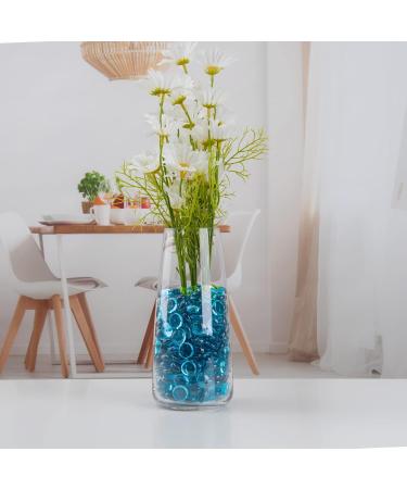 Hisredsun 260 Sea Blue Glass Pebbles - Flat Marble Pearls for Aquariums Flowerpots & Landscaping - 1.35 kg Decorative Stones - Buy Online on GoSupps.com