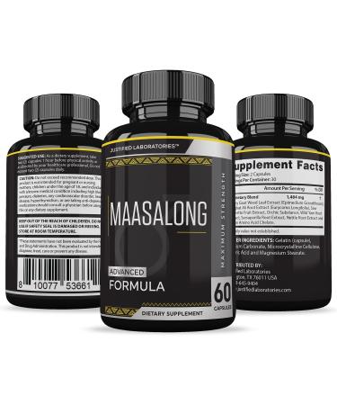 Justified Laboratories (2 Pack Maasalong Advanced Men's Health Formula 120 Capsules - Buy Online on GoSupps.com