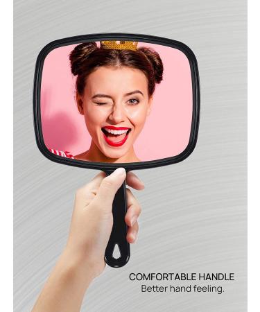 OMIRO Hand Mirror Set - All Black Handheld Mirrors with Handles (Pack of 3) - Buy Online on GoSupps.com