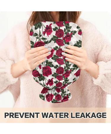 Hot Water Bottle 2L with Floral Cover | Red Roses Pain Relief Bag | Hand & Feet Warmer for Winter - Buy Online on GoSupps.com