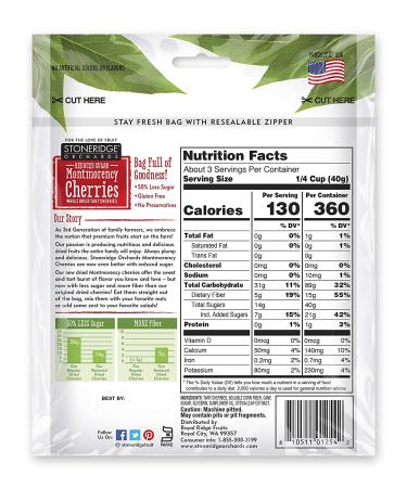 Buy Stoneridge Orchards Organic Montmorency Cherries 4 oz - Healthy Snack & Superfood - Buy Online on GoSupps.com