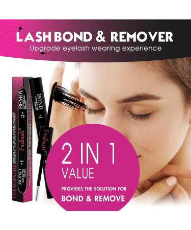 FADLASH 2 in 1 Lash Bond and Remover - Super Strong Hold Adhesive for Cluster Individual Lashes - 48 Hours Lasting - Non-Irritating Formula - Black+White - Buy Online on GoSupps.com