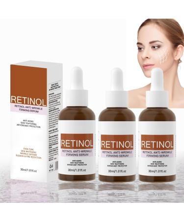 Retinol Anti-Wrinkle Facial Serum,Retinol Eye Cream,Instant Lift Plus,Intense Reactivating Retinol Serum - Retinol Serum for Anti-Aging Skin (3pc)