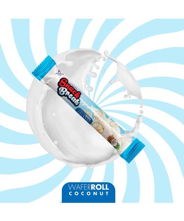Coconut Rolled Wafer Snacks with Creamy Filling | Individually Wrapped (Pack of 24) - Snack Break - Buy Online on GoSupps.com