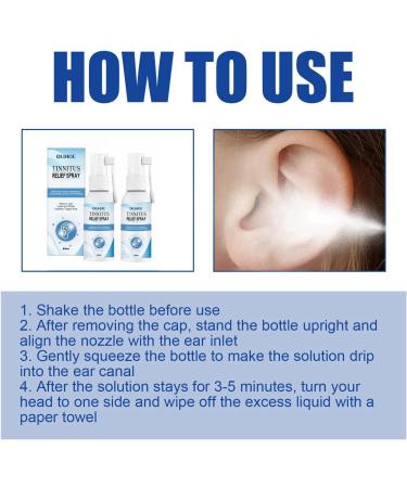 2PCS Tinnitus Relief Spray Tinnitus Treatment Spray for Ear Care Ear Drops for Ear Ache Relief Ear Ringing Relieving Spray Ear Drops for Tinnitus Ear Pain Relief Spray Ear Ringing Treatment Oil - Buy Online on GoSupps.com