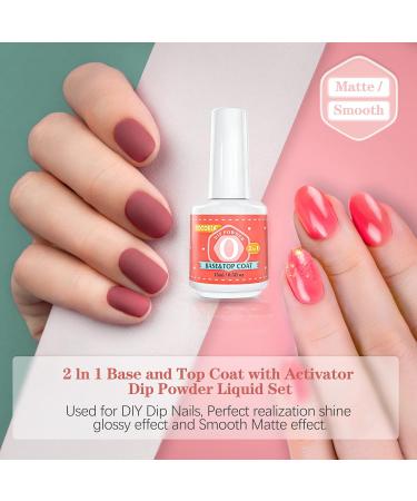 Buy Dip Powder Liquid Set - 2 in 1 Base & Top Coat + Activator for DIY Nail Art & French Manicure - International Shipping Available - Buy Online on GoSupps.com