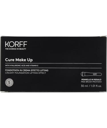 Korff Lifting Effect Cream Foundation Medium to High Coverage with Hyaluronic Acid and Vitamin E Melting and Creamy Texture Satin Finish 02 30ml - Buy Online on GoSupps.com