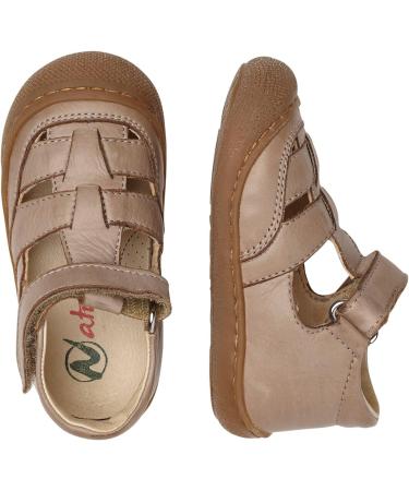 Naturino WAD Closed-Toe Leather Shoes - Size 7.5 UK Child (Beige) - Buy Online on GoSupps.com