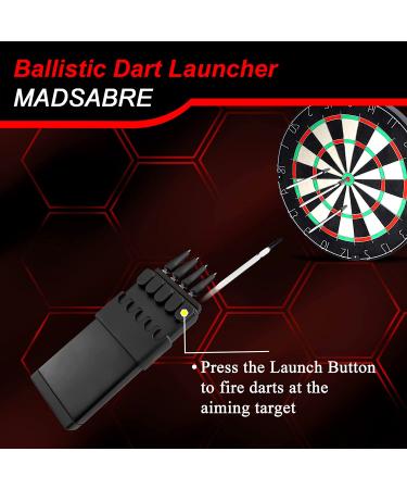 MADSABRE Ballistic Dart Launcher | Metal Darts for Hunting & Camping | Accurate Shooting | Black Color - Buy Online on GoSupps.com