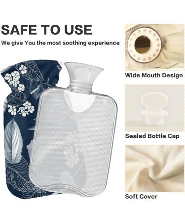 Naanle Vintage Hot Water Bottle with Cover - 2L Heat & Cold Therapy for Back Pain Relief Hand/Foot Warmer - Buy Online on GoSupps.com