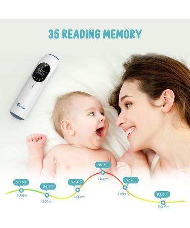 Baby Thermometer for Kids, Children, and Infants with Heat Alarm, Large LED Display - 40 Memory, Mute Mode - Buy Online on GoSupps.com