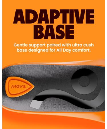 MOVE All Day Comfort Insole - Extra Plush Foam for Feet Knees & Back Relief | Shock Absorbing Arch Support for Men (10-10.5) & Women (11.5-12 - Buy Online on GoSupps.com