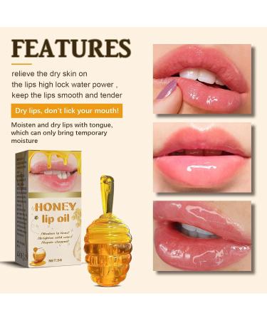 Honey Moisturizing Lip Oil Honey Moisturizing Lip Oil Moisturizing Lip Gloss Cracked Lip Care Oil Nourishing and Repairing Lip Lines Non-Sticky Hydr - Buy Online on GoSupps.com