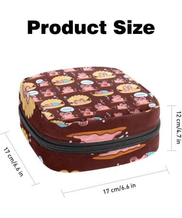 Kawaii Pearl Oyster Cartoon Bandage Storage Bag for Menstrual Pads & Cups | Cute Zipper Pocket for Women & Teens - Buy Online on GoSupps.com