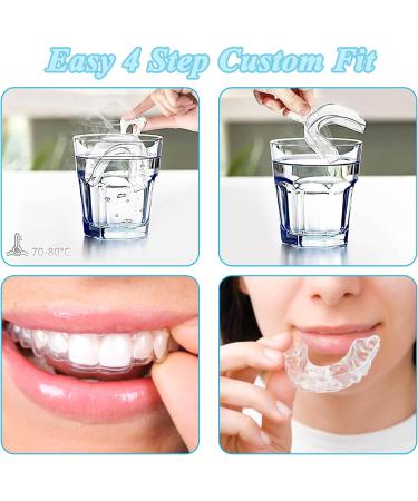 FEXPDL Mouth Guard for Teeth Grinding 4 Pack Teeth Grinding Night Guard for Adults Mouth Guard for Sleeping at Night Anti Grinding Teeth 2 Sizes Bruxism Mouth Guard Night White - Buy Online on GoSupps.com