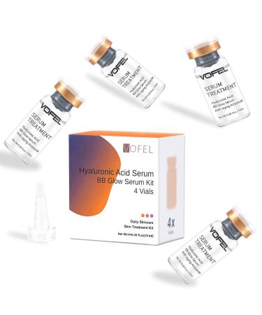 VOFEL Hyaluronic Acid Serum for Microneedling Dermapen Serum Ampoules for Face BB Glow Starter Kit 0.35 oz 4 Vials 4pc serum kit