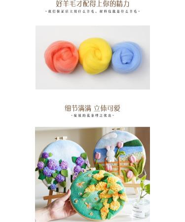 HI Stone Needle Felting Kit - Tulips Theme for Beginners, Adults & Kids - Includes Felting Pad, Wool Roving, Instruction Manual - DIY Needle Felting Set - Buy Online on GoSupps.com