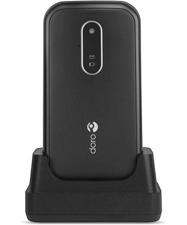 Doro 6620 Unlocked 3G Clamshell Big Button Mobile Phone for Seniors with 2.8" Screen Emergency Button and GPS Positioning (Black) UK and Irish Version